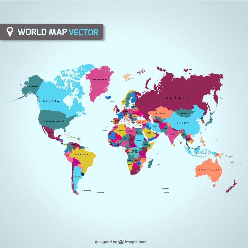 world map europe center